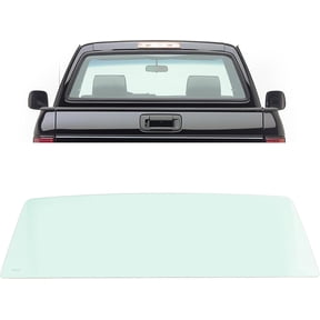 KOJEM Rear Back Window Glass Compatible with 1982-1993 Chevy Chevrolet S10 GMC S15/Sonoma 2 Door Standard/Extended Cab, Back Tempered Glass Light Green