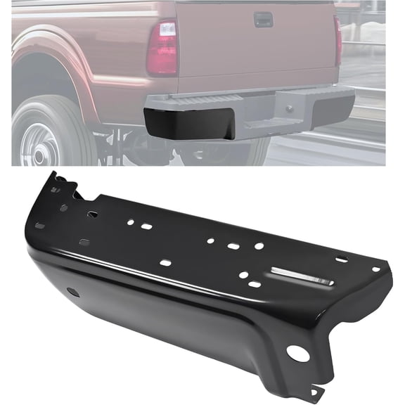 KOJEM Rear Bumper End Cap Compatible with 2008-2016 Ford F250 F350 F450 F550 Super Duty Bumper Corner Cover Corner Protection Powder Coated-Driver Si
