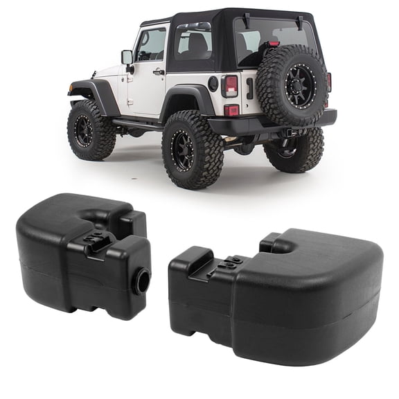 KOJEM Rear Bumper End Cap Set For 1997-2006 Jeep Wrangler TJ CH1105140 CH1104140