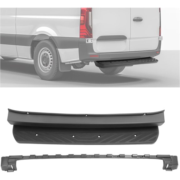 KOJEM Rear Bumper Step Cover Compatible with 22007-2018 Mercedes Sprinter W906 Rear Lower Bumper Step Running Board Cover