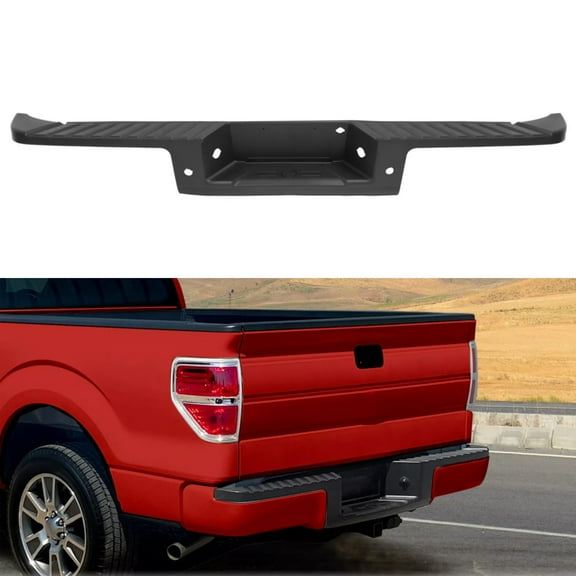 KOJEM Rear Bumper Step Pad Cover Fit for 2009-2014 Ford F150 F150 Styleside Bed Replacement for 9L3Z17B807B FO1191124 FO1191125 Bumper Protector PP Plastic