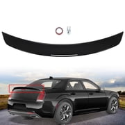 KOJEM Rear Trunk Spoiler for 2011-2023 Chrysler 300 300C 300S Rear Trunk Lid Wing Lip Splitter Black