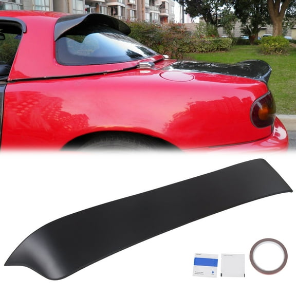 KOJEM Rear Window Roof Spoiler For 1990-1997 Mazda Miata MX5 JDM Hardtop Style ABS Unpainted Black Spoiler Wing Winglet