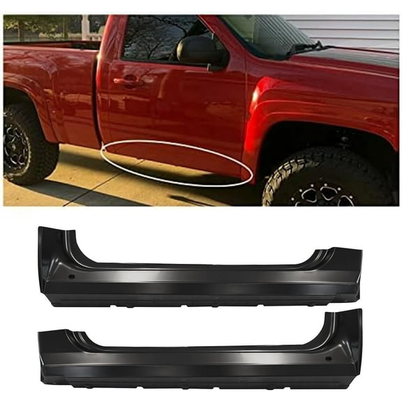 KOJEM Rocker Panel Rust Repair Compatible with 2007-2013 Chevy Silverado GMC Sierra 2door Standard Cab Regular Cab Single Cab Replacement for 0864-101 0864-102