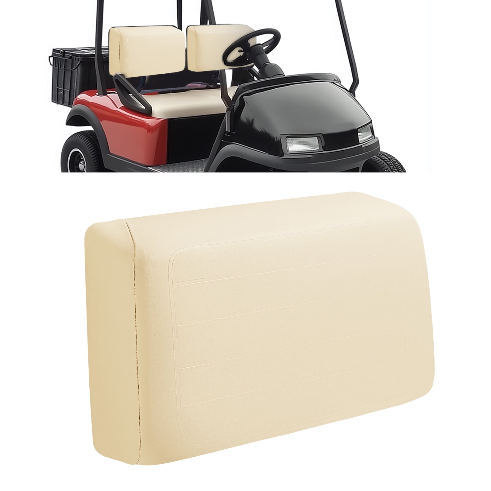 KOJEM Seat Backrest Compatible with Yamaha G2 \u0026 G9 Golf Carts Seat Back Rest Pad Cushion Beige Plastic