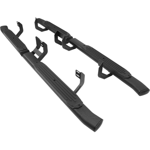 KOJEM Side Step Compatible with 2005-2026 Nissan Frontier Black Aluminium Steel Plastic
