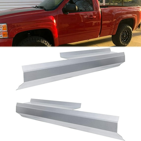 KOJEM Slip-on Rocker Panels Replacement for 2007-2013 2008 2009 2010 2011 2012 Chevy Silverado GMC Sierra 2 Door Standard Cab