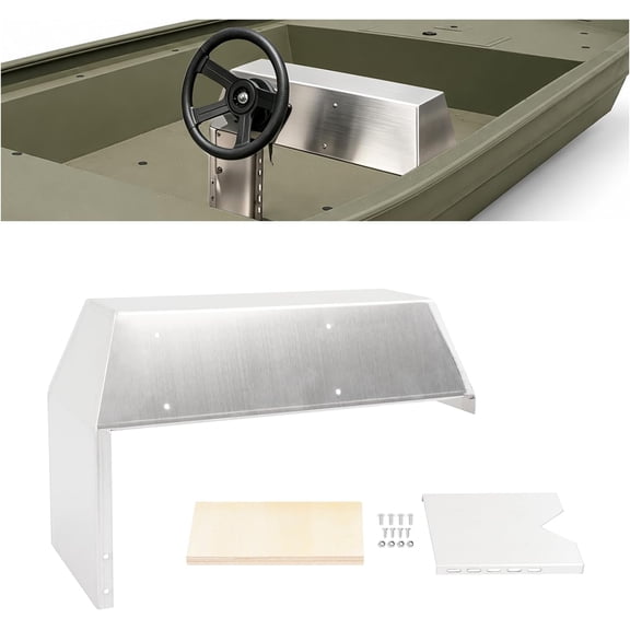 KOJEM Steering Console Mount Silvery For Universal Boats W/ Mounting hardware