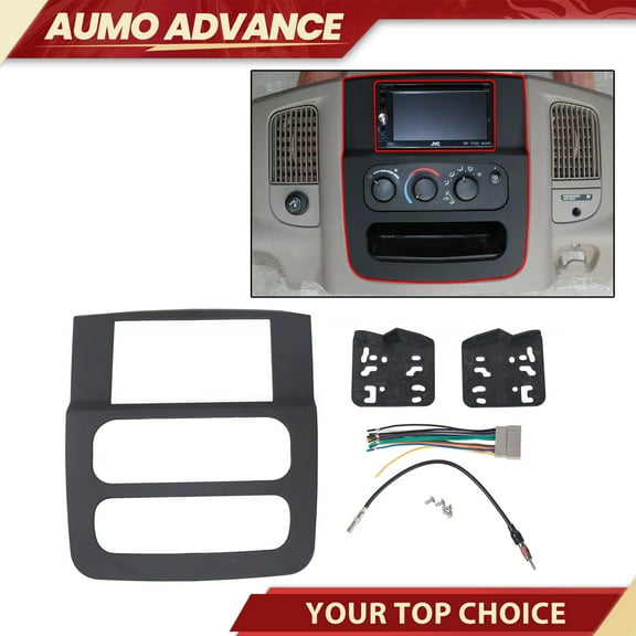 KOJEM Stereo Radio Double Din Dash Kit Fits 2002-2005 DODGE RAM 1500 2500 3500 2003 2004 Install