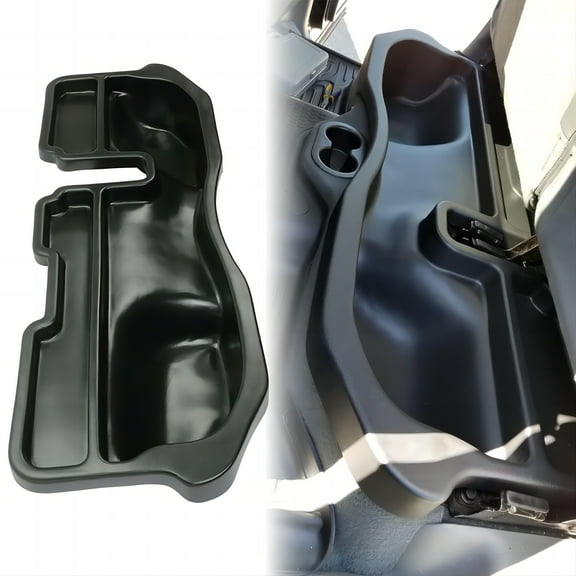 KOJEM Storage Systems Under Seat Storage Box Black 09401 for 2002-2018 Dodge Ram 1500 Crew Cab 2019 Dodge Ram 1500 Classic Crew w/ 60/40