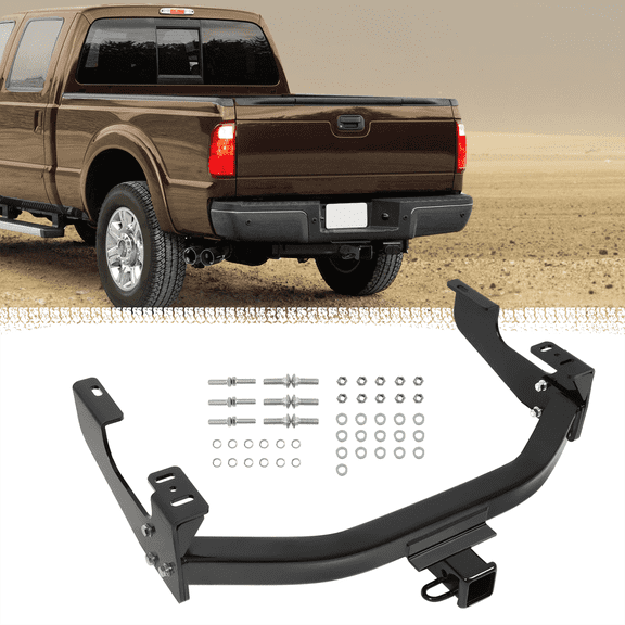 KOJEM Trailer Hitch Fit for 1997-2016 Ford F-150 F-250 F-350 F-450 Super Duty Trailer Tow Hitch 2 Inch Receiver Steel Black Class 4