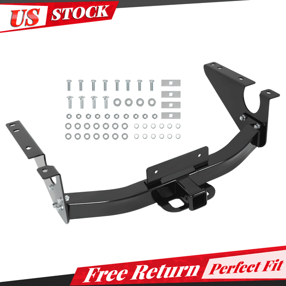 KOJEM Trailer Hitch Receiver Fit for 2011-2018 RAM 1500, 2019-2023 Classic, 2 Inch Receiver, Black Powder Coated