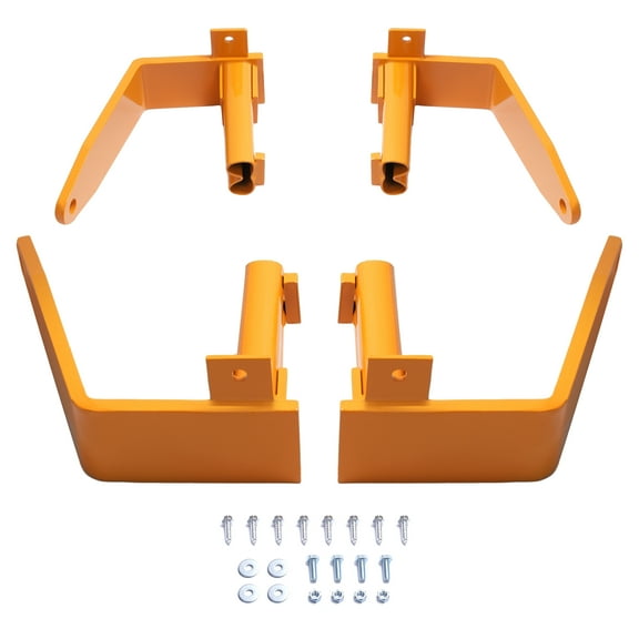 KOJEM Truck Camper Tie Down Fit for Most Full-Size Non Dual Pickup Trucks Orange Powder Coated Truck Bed Camper Tie Down‎