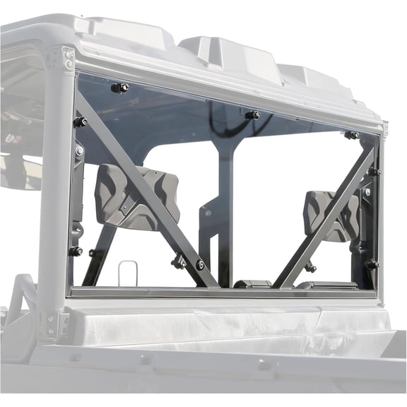 KOJEM UTV Rear Windshield Compatible with 2018-Up Arctic Cat Prowler Pro/Crew, Tracker 800sx Crew, Cushman Hauler, Cat Cuv82, Cuv85, Cuv102, Cuv105 Windscreen PC Plastic Clear