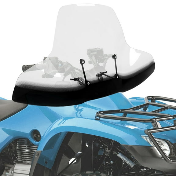 KOJEM Universal ATV Windshield, Fit for Polaris Arctic Cat, Honda Yamaha Can-Am, Kawasaki, Harley Davidson Models, Motorcycle Windscreen, W/Hand-Guard