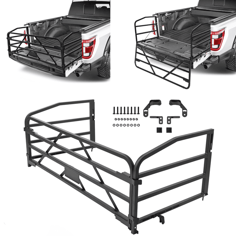 KOJEM Universal Truck Bed Extender with Fold-Down Tailgate, 26-1/2