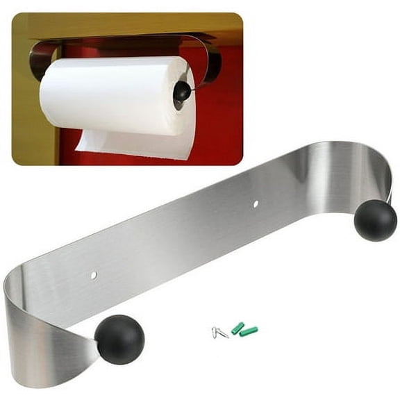 KOJEM Wall Mount Paper Towel Holder for Kitchen Bathroom Stainless Steel Rack Under Cabinet