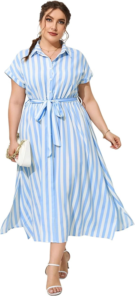 特別価格KOJOOIN レディース プラスサイズ ラウンドネック ショートフラッタースリーブ エンパイアウエスト プリーツヘム ボーホー マキシドレス ポケッ並行輸入 特別価格KOJOOIN レディース プラスサイズ ラウンドネック ショート