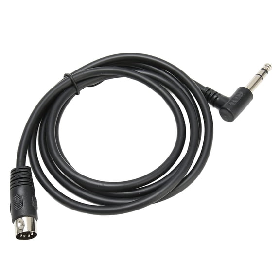 KOK-1/4 Inch to DIN 5 Pin Cable, 90 Degree 6.35mm Male to MIDI 5Pin Male TRS Stereo Audio Cable for Speaker, Amplifier, Mixer, MIDI Keyboard, 4.9ft-0516