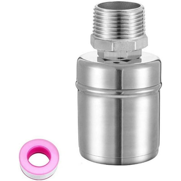 KOK-304 stainless steel automatic water level control floating valve, 1/2", 4/3", 1/8" Auto Fill Shut Off Water Tank Float Valve Mini Float Valve Ponds Livestock Water Trough Aquariums-0513