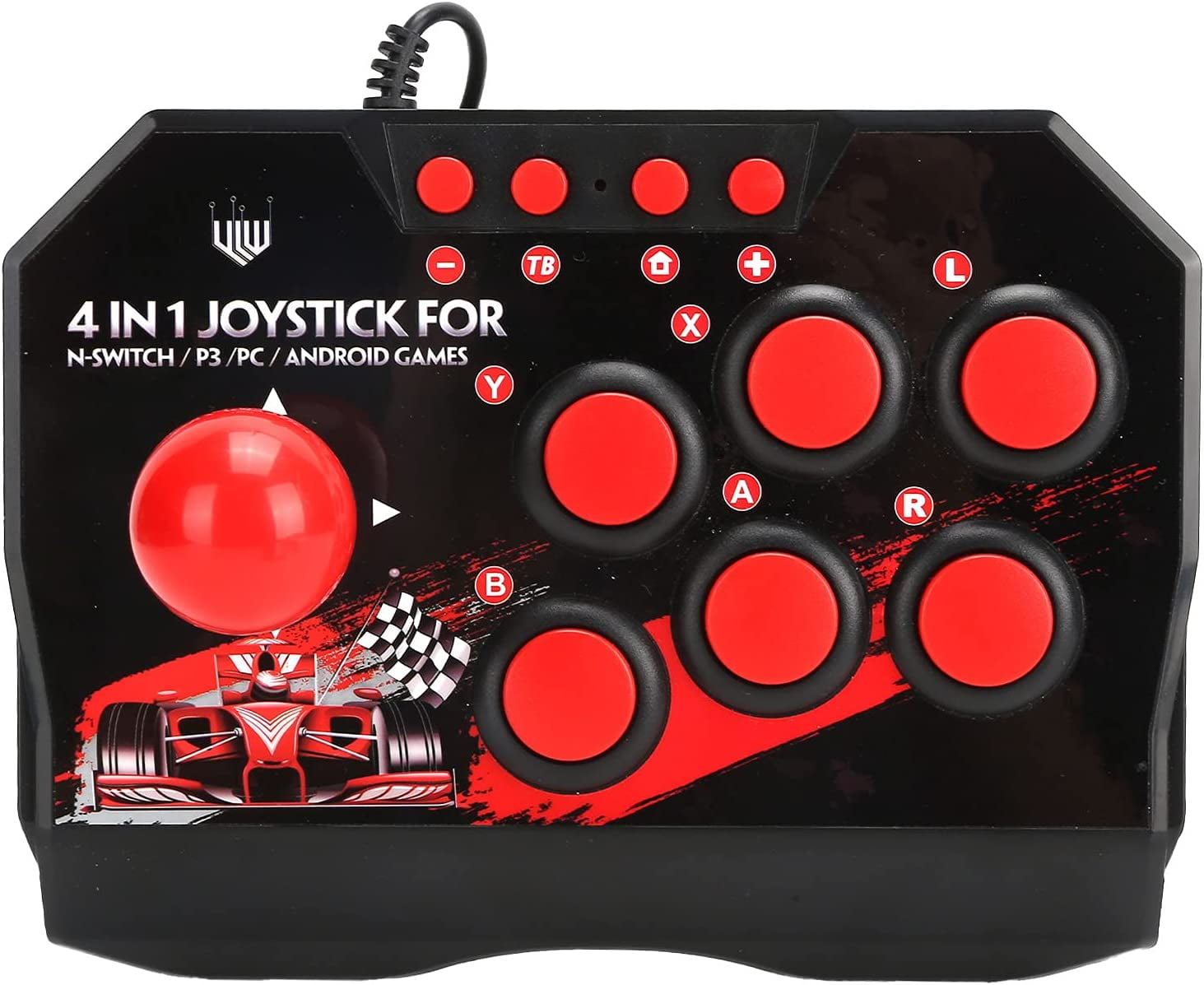 KOKArcade Game Joystick,Nostalgic Arcade Fight Stick Wired Arcade