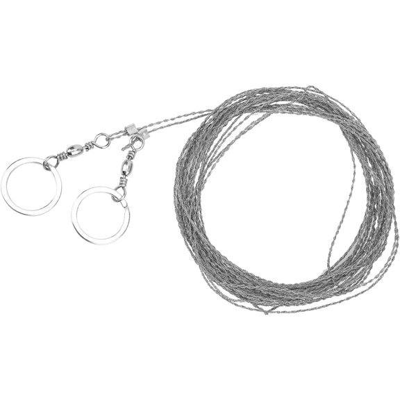 KOK-Cable Saw, Wire Saw For Trees, Outdoor Fretsaw Portable 10m Steel Wire Wilderness Survival Universal Stainless Steel Saw-0514