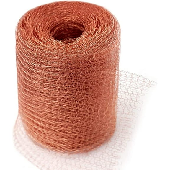 LYY-Copper Mesh Roll for Mice Rat Rodent Repellent, Sturdy Anti-Snail Trap Woven Copper Wire Shielding Filter Garden Yard, Copper Wool Mouse Trap for Bat Snail Bird Control (5in*9m)&&