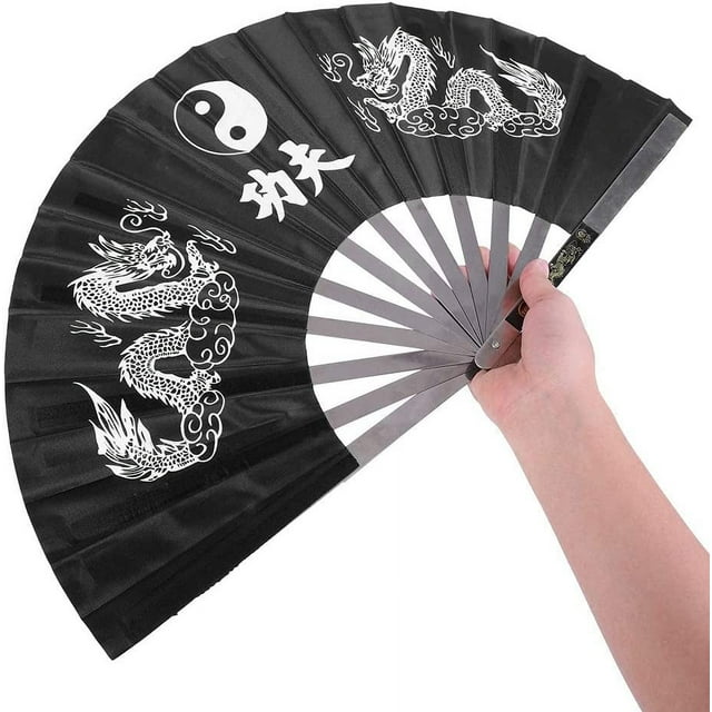 KOKFolding Hand Fan Stainless Steel Tai Chi Fan Kung Fu Fan Karate Fans Chinese Fan Martial