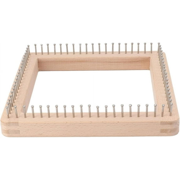KOK-Mini Square Wooden Knitting Board for Weaving Mat Hairband Blanket Sock (Large)-0516