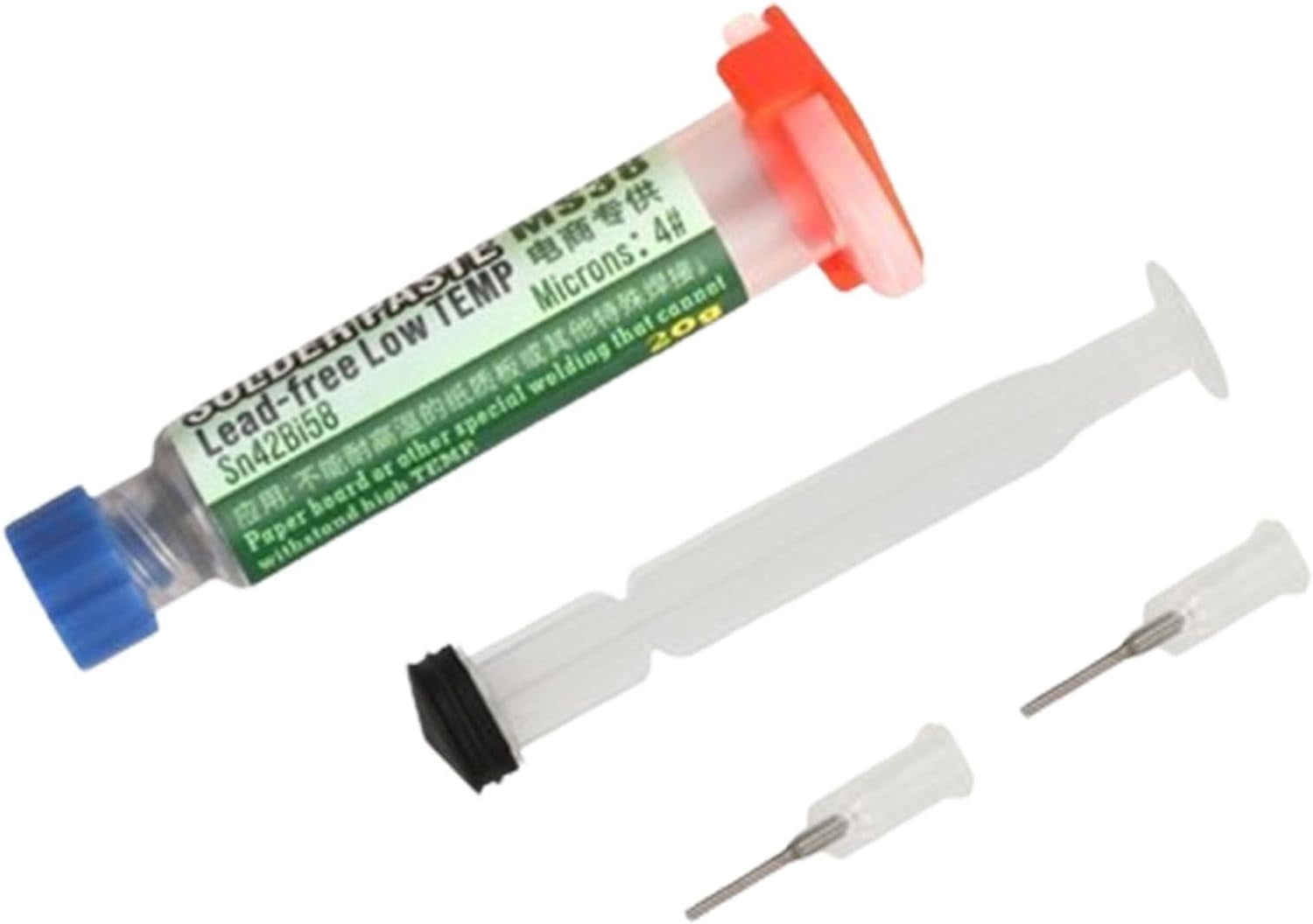 KOKSolder Paste and Needle, SN42/BI58 T4 Lead Free Solder Paste No Clean, No Clean Lead Free