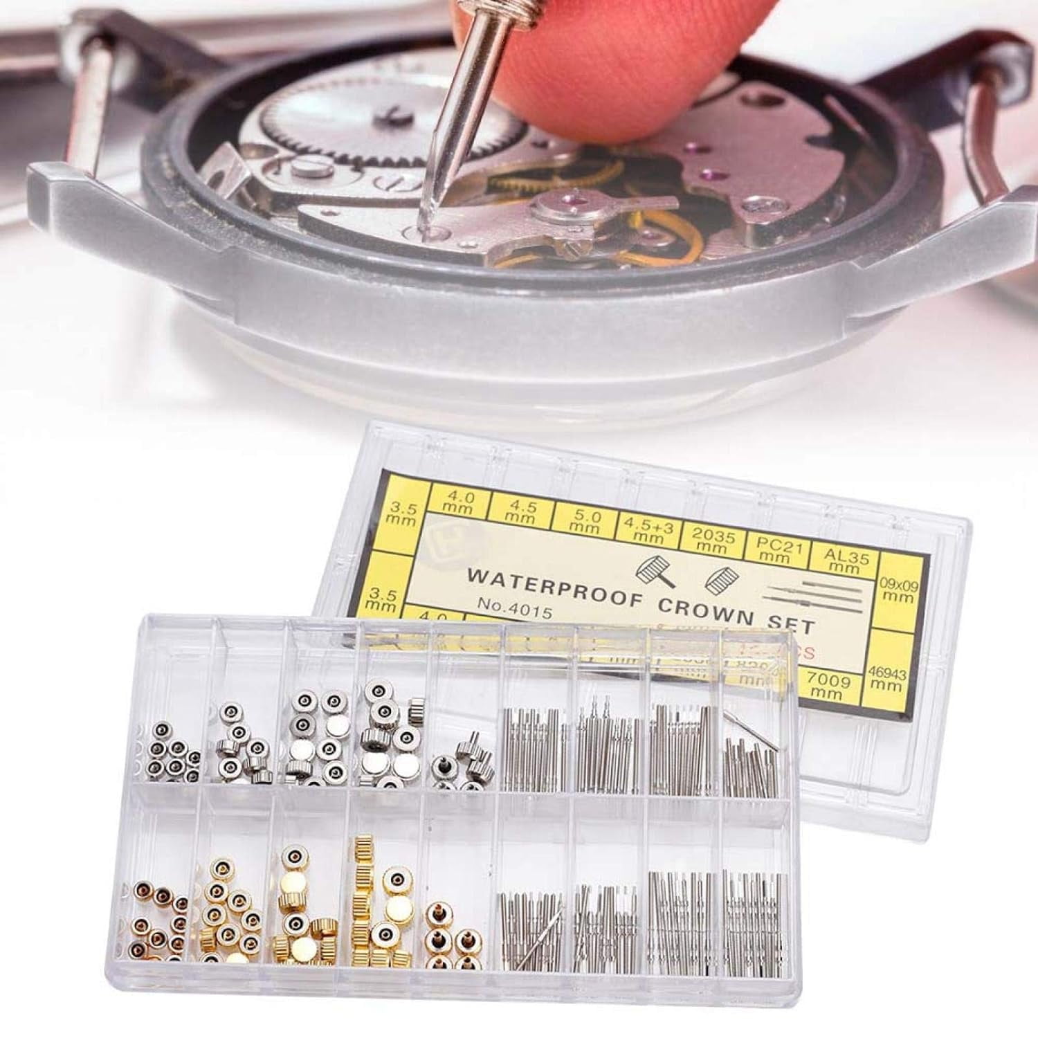 KOKWatch Repair Kit, Watch Crown, Watch Stem Extender Crowns Accessory Repairing Replacement