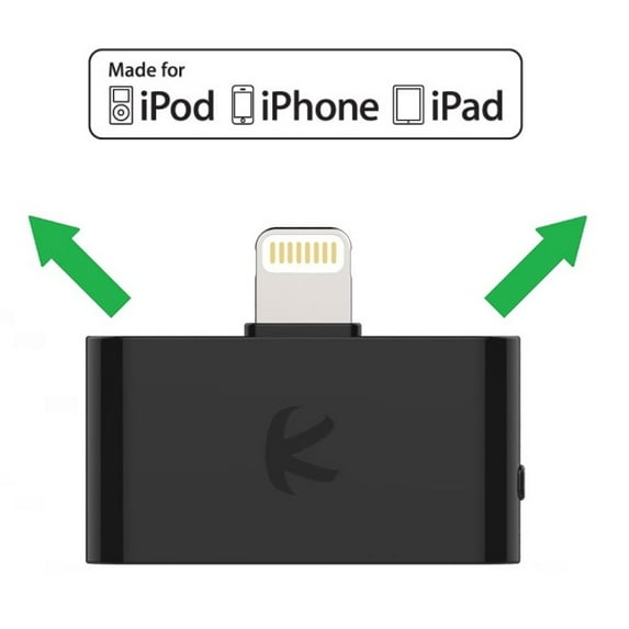KOKKIA i10L : DIGITAL Bluetooth Splitter Transmitter for iPhone, iPad, iPod Touch with Lightning Connector. Works well streaming to 2 sets of Apple AirPods.