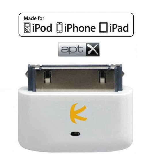 KOKKIA i10s_aptX_white (White) : Tiny Bluetooth iPod Transmitter with aptX for iPod/iPhone/iPad