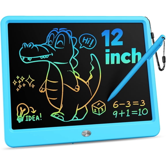 KOKODI LCD Writing Board, 12-inch Colorful Kids' Drawing Tablet, Erasable and Reusable Electronic Drawing Pad, Educational and Learning Toy for Boys and Girls Aged 3-6 (Orange)