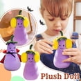 thumbnail image 1 of KOKOI Eggplant with Yellow Headphone Plush Doll, Toy Gift, Cartoon Style, Children's Rag Doll, Children's Gift Pillow, 1 of 4