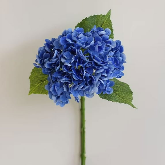 KOKOI Outdoor Artificial Hydrangea Flowers UV Resistant Fake Plants, Faux Plastic Flower For Indoor Outside Hanging Plants Garden Porch Window Home Wedding Decor(Dark Blue, 1 pc)