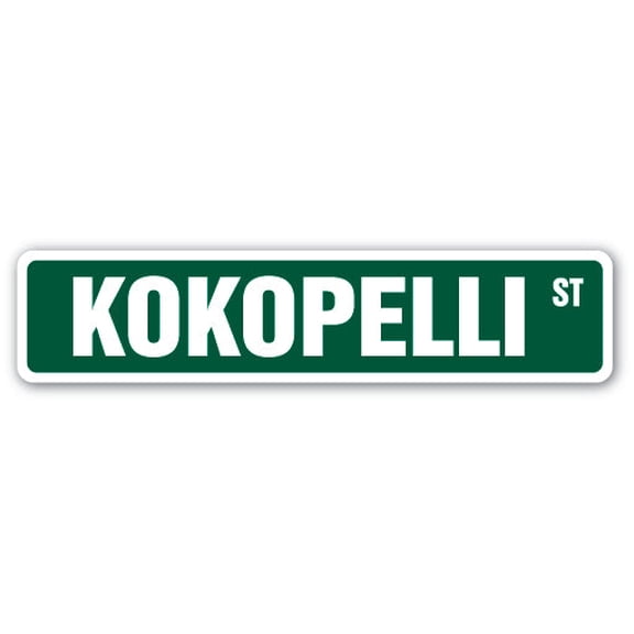 KOKOPELLI Street Sign mystical Anasazi flute player fantasy | Indoor/Outdoor | 30" Wide