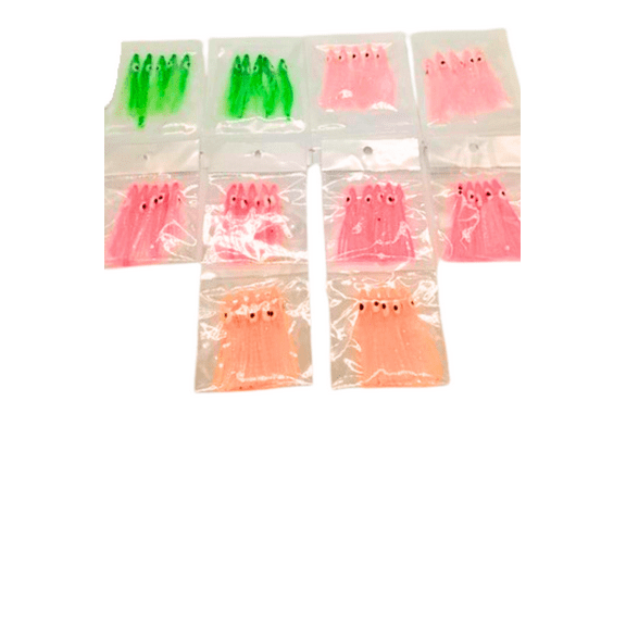 KOKOPROS Kokanee Salmon Fishing Micro Luminous 4.5 cm Squid Skirts- Assorted 50 Pack
