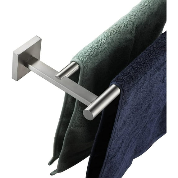 KOKOSIRI 32 Inch Double Towel Bar Bathroom Towel Holder Bath Towel Rails Brushed Nickel B5005BR-L32