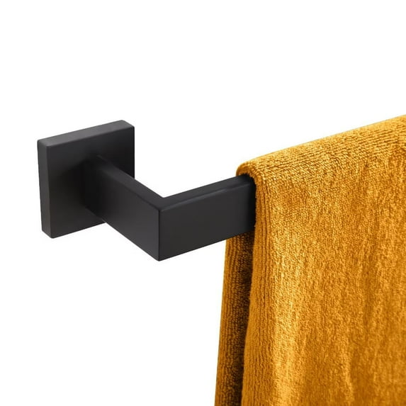 KOKOSIRI 32-Inch Single Towel Bar Bathroom Kitchen Towel Holder Wall Mounted SUS304 Stainless Steel Towel Rack Matte Black B4003BK-L32