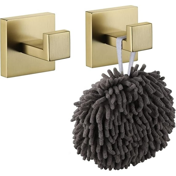 KOKOSIRI Bath Towel Hook Wall Mount Square Robe Hook Coat Hook, Bathroom Kitchen Garage Heavy Duty Wall Mounted, SUS 304 Stainless Steel, Oil Rubbed Bronze, B1016ORB-P2