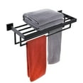 thumbnail image 1 of KOKOSIRI Matte Black Towel Rack 24'' Bathroom Towel Shelf with Double Towel Bars SUS304 Stainless Steel Wall Mounted B6003BK-L24, 1 of 7