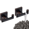 thumbnail image 1 of KOKOSIRI Robe Hooks Bathroom Double Towel Coat Hook for Bath Kitchen Hardware Wall Mounted, 2 Pack Oil Rubbed Bronze Stainless Steel B1015ORB-P2, 1 of 7