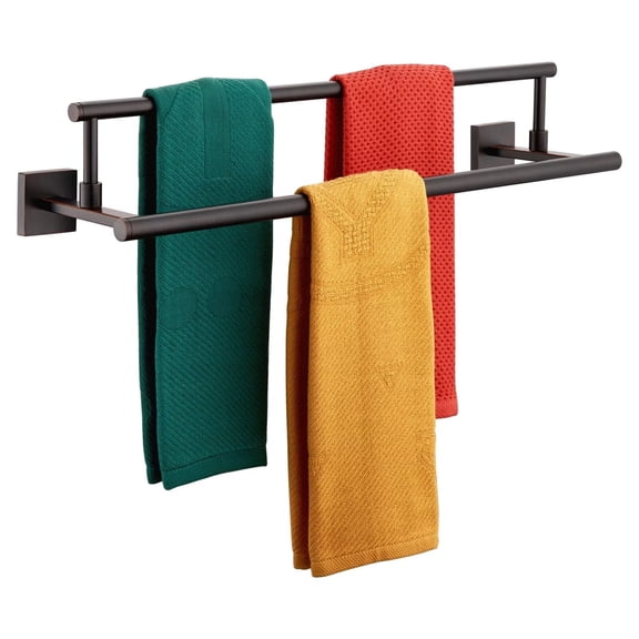 KOKOSIRI Towel Bars 24-Inch Bathroom Towel Holder Oil Rubbed Bronze Bath Towel Rails Racks Wall Mounted Stainless Steel B5009ORB-L24