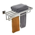 thumbnail image 1 of KOKOSIRI Towel Rack 24'' Bathroom Towel Shelves with Double Towel Bars SUS304 Stainless Steel Wall Mounted Brushed Nickel B6003BR-L24, 1 of 7
