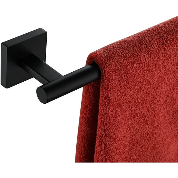 KOKOSIRI Towel Rails Bathroom Towel Bars Matte Black 24 Inch Bath Towel Holder for Cabinet Kitchen Wall Stainless Steel B4005BK-L24
