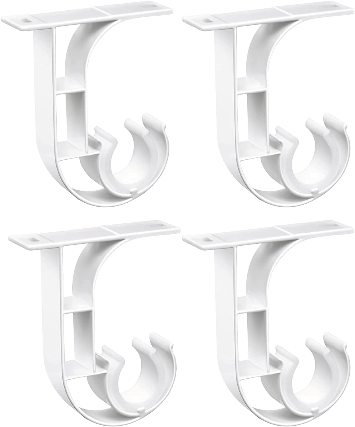 KOLAKO Ceiling Curtain Rod Holder, Heavy Duty Curtain Rods Hooks, 1