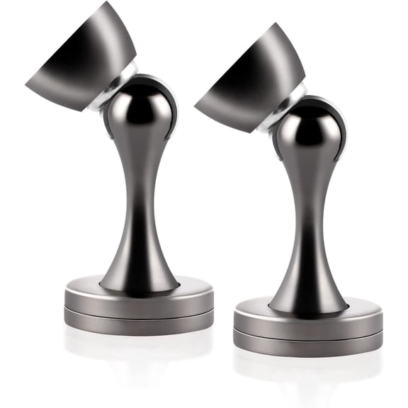 KOLAKO Magnetic Door Stop Stainless Steel, Door Stopper Wall & Door Protector, Door Holder with Catch, Gray, 2 Pack