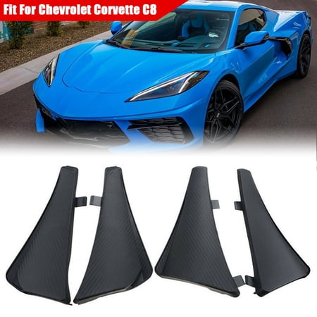 KOLEMO 4PCS Front Rear Splash Guards Mud Flaps Replace# 84263453 84263457 Compatible with for Chevy Corvette C8 2020+