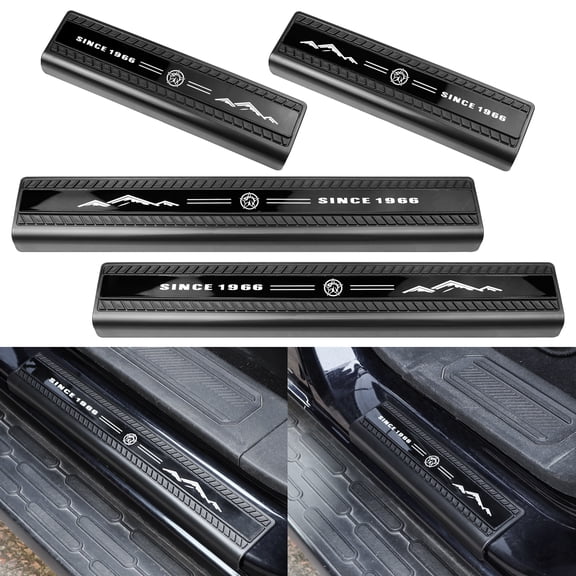 KOLEMO 4PCS Outer Door Sill Scuff Guard Plate Panel Trim For Bronco 4 door Accessories